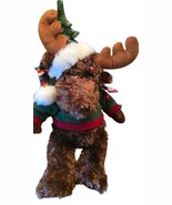 St. Nicholas Square 2005 Plush Moose Reindeer Brown Christmas Stuffed To... - $311.20 MXN