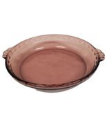 VTG USA PYREX Pie Dish Corning Ware Fluted Purple Amethyst Glass Ware Co... - $25.64