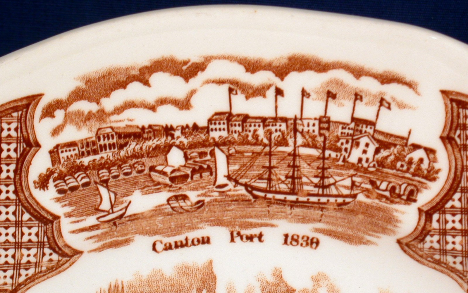 Meakin Fair Winds Brown Dinner Plates Friendship of Salem Brown China Trade Ship Item image 4