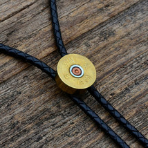 Genuine Winchester Shotgun Shell Cap Bolo Tie - Four Bolo Tip Options - ... - $20.00