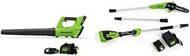 Greenworks 24V Axial Blower and 8-Inch Pole Saw Combo Kit,2Ah Battery and - £213.95 GBP