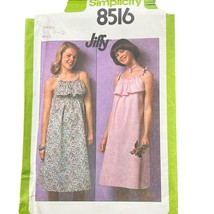 Jiffy 8516 Pullover Sundress 1970s Small 10-12 Vintage Sewing Pattern - £7.54 GBP