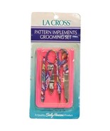 La Cross Sally Hansen Pattern Implements Grooming set 761D6 Pink Case Br... - $203.15 MXN