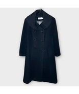 PENDELTON black cashmere &amp; wool blend double breasted long dress coat si... - $169.32