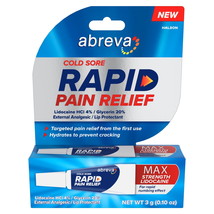 Abreva Cold Sore Rapid Pain Relief Analgesic Lip Protectant, 3 g *05/2026* - €9,41 EUR