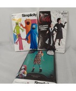 Lot of 3 Simplicity Sewing Patterns Costumes Uncut Factory Folded Womens... - £7.33 GBP