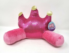 My Life As Soft Plush Doll Lounge Pillow - New - Pink Sequined Crown - £15.89 GBP