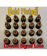 GOLD! - 40 PCS RCA SHIELDED SHORTING CAPS PLUGS RF/EMI &amp; NOISE CANCELING - $655.91 MXN
