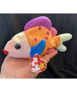 TY Beanie Baby Stuffed Animal Stuffed Plush LIPS the Fish Vintage 1999 8” - £4.46 GBP