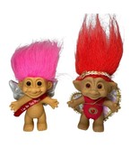 Troll Dolls Russ Vintage Set Of 2 Love 5” Valentines Heart - $23.00