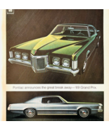 1969 Pontiac Grand Prix Advertisement Vintage Automobilia Wide Track DWW11B - $35.02 CAD