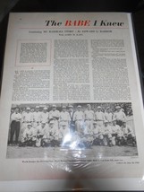 vintage Collier&#39;s 1950 THE BABE I KNEW Baseball Story Newspaper 1918 Red Sox ⚾ - £18.36 GBP