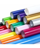 Heat Transfer Vinyl Htv For T-Shirts 12 Inches By 5 Feet Rolls (16 Pack) - £51.12 GBP
