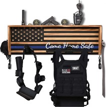 Pinkblue Personalized Customization Wall Mounted Tactical Duty Gear, Wood Color - £82.93 GBP