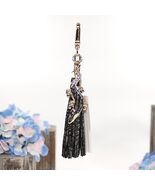 Brahmin Nocturnal Melbourne Leather Crystal Crocodile Charm Tassel Bag C... - $97.52