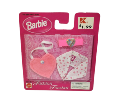 Vintage 1998 Mattel Barbie Doll Fashion Touches Pink Heart Purse Belt 68651-92 - $15.20