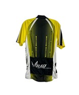 Maks Mens Size Medium Cycling Bicycle Jersey Yellow Black 1/2 Zip Back P... - $14.85
