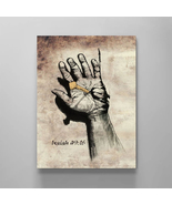 Bible verse Isaiah 49:16  Gift for Jesus Christ Canvas Wall Art Jesus Po... - £18.05 GBP+