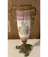 Vintage Porcelain &amp; Brass Urn/Vase No Lid - £389.37 GBP