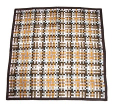 Hermes Scarf Bolduc au Carre 90 cm silk brown ribbon 35&quot; - £457.47 GBP