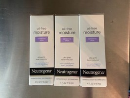 3 X Neutrogena Oil-Free Moisture Facial Moisturizer for Sensitive Skin 4 fl oz - £96.79 GBP