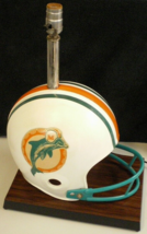 MIAMI DOLPHINS (Full Size Replica) Vtg HELMET TABLE LAMP Working- No Sha... - £117.15 GBP