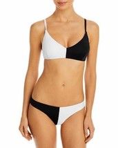 MSRP $48 Aqua Color Block Bikini Bottoms ONLY White Size Large - £16.28 GBP