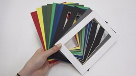 Picture Frame Mats for POSTCARD 3 3/8 x 5 3/8  CUSTOM colors two sizes SET OF 24 - £38.36 GBP