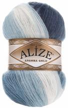 20% Wool 80% Acrylic Soft Yarn Alize Angora Gold Batik Thread Crochet Lace Hand  - £23.79 GBP
