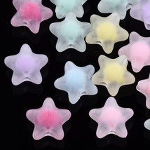 50 Star Beads Jewelry Supplies Assorted Lot Rainbow Bead in Bead Mixed Celestial - £6.17 GBP