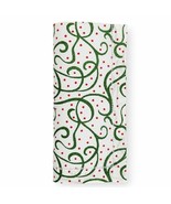 Sferra Holiday Cocktail Napkin Set of 4 Green Red Swirl Christmas Frolic... - £16.73 GBP