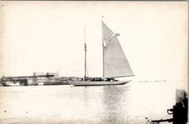 Maine 1931 View of Sailing in Harbor Real Photo Kodak Paper Postcard W2 - $7.95