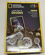 National Geographic Break Open 2 Geodes Crystal Treasure New 3+ Science STEM - £21.97 GBP
