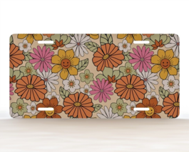 Retro Flowers Novelty License Plate - $294.32 MXN