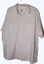 HB Mens White Button Down Shirt Short Sleeve 2XL - £11.01 GBP