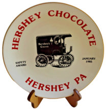 “Hershey Chocolate Safety Award January 1985” Gold Trim Rim Collector Plate - £3.99 GBP