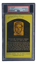 Bill Terry Signé 4x6 New York Géants Hall Of Fame Plaque Carte PSA / DNA - £54.26 GBP