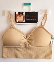 Women&#39;s Bra, No Boundaries Seamless Long Line Bra, Padded Nude Small 32-34 A/B - $5.98