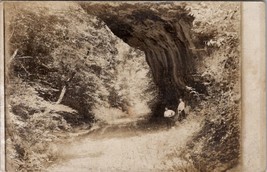 Bainbridge Ohio RPPC View of the Cliff at Dry Cave &amp; Ladies 1908 Postcard X10 - £23.14 GBP