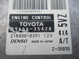 2001 Toyota 4runner 3.4 engine computer ECM 89666-35420 ECU 275000-0391 OEM - $179.99