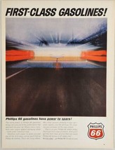 1966 Print Ad Phillips Gasoline with Power to Spare 1966 Ford First Class - $17.65