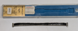 NOS VINTAGE Bowles Bow-Flex Ladies Black &amp; Silver Tone Watch Band Model#... - $15.83
