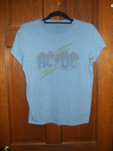 Unbranded Light Blue AC / DC Short Sleeve T-Shirt - Size L - £10.89 GBP