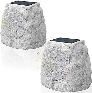 Outdoor Speakers Bluetooth Waterproof Ip44, Rock Speakers Solar Power An... - $264.99
