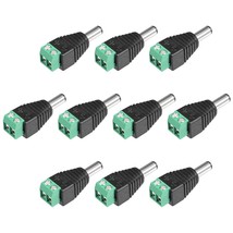 uxcell 10Pcs 5.5x2.1mm Male DC Power Jack Plug Adapter Connector for LED... - $15.99