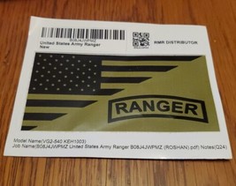 Usa Flag United States Army Ranger Tactical Sticker Decal 5 1/2&quot; X 4 1/2&quot; New - £3.11 GBP