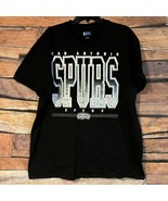 San Antonio Spurs NBA T Shirt Short Sleeve XL  Black Silver Logo Basketb... - $13.99