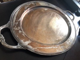 windsor wm rogers oval silver platter 20 inch with handles - $96.74