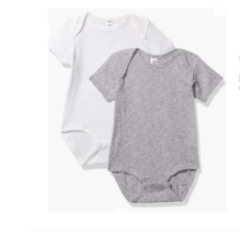 Marky G Apparel 2 Pack Baby Rib Bodysuit Short Sleeve NEWBORN 100% cotton - £5.86 GBP