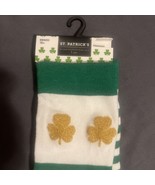 New! St Patrick&#39;s Day Ladies Knee Socks Gold Shamrocks Striped Fun Lepre... - $287.33 MXN